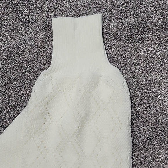 Long Sleeves White Knit Cardigan Oversized Sweater - Picture 8 of 12